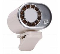 Jenivaint Ventilateur de Taille, Clip de Refroidissement de Glace à Semi-conducteur Rechargeable à 199 Vitesses sur Ventilateur de Refroidissement Personnel pour le Jardinage, le (WHITE)