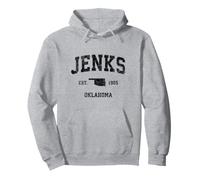 Jenks Oklahoma OK Vintage Sports Design Noir Sweat à Capuche