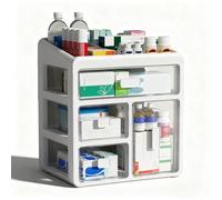 Jenmayt Armoire Pharmacie Rangement Médicament 4 Tiroirs Transparents