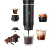 Jenmayt Machine à Café Espresso Portable 15 Bars - Cafetière Électrique Sans Fil avec USB Rechargeable, Compatible Capsules Nespresso/Café Moulu pour Voyage, Camping, Bureau (sans sac)
