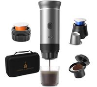 Jenmayt Machine à Café Espresso Portable 15 Bars - Cafetière Électrique Sans Fil avec USB Rechargeable, Compatible Capsules Nespresso/Café Moulu pour Voyage, Camping, Bureau (avec sac)