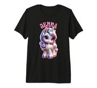 Jenna - Joli Motif Licorne pour Fille - Nom Jenna T-Shirt Haut de Gamme