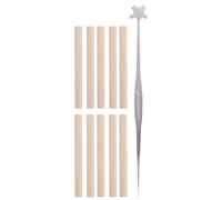 Jenngaoo 10 Pièces Âme de Violon, Âmes de Violon Sound Post en Bois avec Outil d'Installation de Poseur de Poste Sonore, Épinette de Poteau Sonore 70mm pour Violon 4/4 3/4