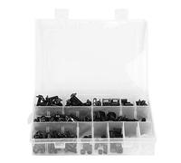 Jenngaoo 223 Pièces Kit de Boulons de Carénage Universel pour Moto Vis Fixations Kits de Montage de Carrosserie Rondelles Écrous Vis Clips Assortiment Noir