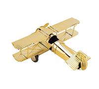 Jenngaoo Avión de Metal Decorativo, Modelo de Avión Vintage de Hierro para Estanterías Oficina Hogar 16.3x13x7CM (7111U-1301 plaqué or)