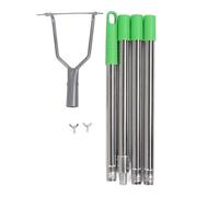 Jenngaoo Binette de Jardin Manche Long Outil Désherbage Acier Inoxydable, Binette Légère Réglable Hauteur 0.5-1.7m pour Désherbage Semis Plantation Travail Sol Jardin Potager