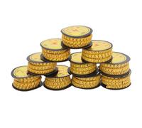 Jenngaoo Câble de repérage en PVC transparent 0 à 9, tube de marquage antidérapant concave pour identification filaire, idéal pour électronique et informatique (6m²)