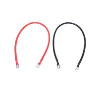 Jenngaoo Câbles de Batterie 6 AWG, 2 Pièces Câbles Positive Négative 24 Pouces avec Cosse Cuivre Étamé 0.31 Pouces pour Solaire Bateau Camping Car Voiture Moto Onduleur