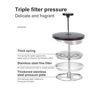 Jenngaoo Cafetière à Piston Isolée Double Paroi 350ml Inox 304, Filtre Triple pour Infusion Optimale, Idéale Maison Bureau Camping Randonnée Voyage (Noire)