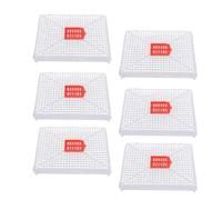 Jenngaoo Cage à Reine Plastique avec Clapet Carré 6 Pièces, Fixation Facile sur Ruches Grille Respirante pour Contrôle de l'Essaimage et Introduction de Reines en Apiculture