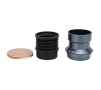 Jenngaoo Doseur Unitaire pour Moulin à Café avec Soufflet en Silicone et Couvercle en Bois, Récipient à Grains Doseur Amovible pour Nettoyer les Résidus de Café et Améliorer la Fra