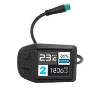 Jenngaoo Ecran LCD Vélo Electrique, Affichage Couleur Mètre Scooter Electrique Câble Étanche 5 Broches Compatible Guidon 22.2mm pour Vélo Electrique Scooter Electrique