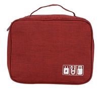 Jenngaoo Electronics Organizer Travel Base, Cable Organizer Sac Multifonctional Storage pour Charger, Power Bank, USB Drive, Écouteurs et Accessoires Tech (Rouge)