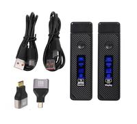 Jenngaoo Émetteur Récepteur Multimédia HD Sans Fil, Transmission 4K Décodée Sortie 1080P 60Hz, Double Fréquence 5G 2.4G, Kit Extenseur Portable Plug and Play pour Projecteur TV Box (Noire)