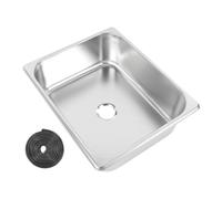 Jenngaoo Évier de Bar en Acier Inoxydable 304, Lavabo de Cuisine Carré 32x26x10 cm avec Évacuation 40mm pour Bateau Camping Véhicule Motorhome Camion