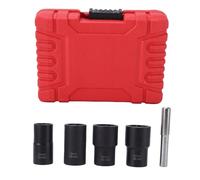 Jenngaoo Extracteur de Boulons de Roue, Kit d'Extraction pour Boulons Endommagés, Douilles de 17mm 19mm 21mm 22mm en Acier Chrome Molybdène Vanadium pour Démontage de Roues de Véhi