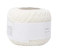 Jenngaoo Fil de Coton en Dentelle, Fil de Coton en Dentelle Populaire au Crochet à La Main en Soie d'Été Léger Fil Mince Boule au Crochet Dentelle à La Main Tricot Artisanat Fil d'art(Blanc)