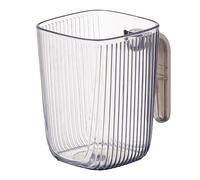 Jenngaoo Gobelet de Brossage de Dents, Léger Design Transparent avec Poignée en Pet et ABS Renforcé, Bord Lisse sans Écharde pour Usage en Salle de Bain