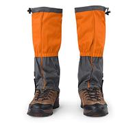 Jenngaoo Guêtres Randonnée Imperméables, Protection Pantalon pour Randonnée et Escalade, Haute Montagne et Neige, Taille Universelle Orange