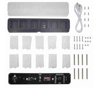 Jenngaoo Horloge Numérique LED Kit avec Affichage Grand Écran 6 Chiffres, Module Horloge Électronique Multifonction Affichage Date Température Semaine Mode Spectre Musical, pour Ma (Noir)