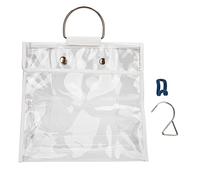 Jenngaoo Housse de Rangement étanche, Organisateur de Sacs Transparent Anti poussière, Pochette de Protection PVC avec Fermeture magnétique, Poignée Ergonomique pour Voyage, placar (A)
