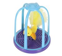 Jenngaoo Jouet Électrique pour Chat en Forme de Cage à Oiseaux, Son Réaliste Activé par Mouvement Modèle AA ABS Jouet Interactif pour Adulte (Bleue)