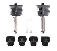 Jenngaoo Kit d'extrudeuse hotend en acier inoxydable trempé 0.4mm pour imprimante 3D, Bloc chauffant avec embout en acier et dissipateur thermique, Assemblé pré-câblé pour installa