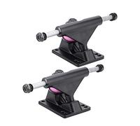 Jenngaoo Lot de 2 Trucks de Skateboard Professionnels ABEC-9 - Compatible Skateboard, Longboard & Cruiser - Roues de 82mm + Roulements Haute Vitesse - Pivot en Aluminium Renforcé Noir