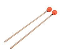 Jenngaoo Marimba Mallets, Paire de Mailloches de Marimba, Tête en Laine Filée Dure Moyenne, Manche en Érable, Convient aux Instruments de Percussion, pour Joueur Débutant ou Profes (Orange)