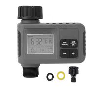 Jenngaoo Minuteur d'Arrosage Programmateur d'Irrigation pour Tuyau d'Arrosage avec Retard Pluie Mode Automatique Manuel Système Numérique Jardin Pelouse 1 Sortie ABS 107x111.3x62.5