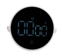 Jenngaoo Minuteur de Cuisine Numérique avec Affichage LED Réglable, Minuterie Rotative 3 Volumes - Support Magnétique et Angle Ajustable pour Cuisine, Sport, Exercice, Étude (FR) (Blanc)
