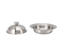 Jenngaoo Plaque de Cuisson Vapeur Multifonctionnelle en Acier Inoxydable 304, Plateau à Nouilles avec Couvercle et Séparation d'Eau pour Casserole, Cuisson à la Vapeur et Cuisine