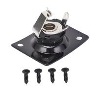 Jenngaoo Plateau de Prise Jack pour Guitare Électrique, Connexion Sortie Jack Socket, Métal, Format Carré Compact pour Telecaster et Modèles Similaires, Installation Facile, Accessoire de R (Noire)