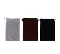 Jenngaoo Pochettes de Stockage Velours avec Cordon, 3 sachets poussière en Tissu doublé polypropylène pour Bijoux, Bonbons et téléphones, Sac réutilisable pour Mariages et f