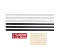 Jenngaoo Porte-dosettes de café mural et sous les armoires, Bandes de stockage PVC ajustables horizontalement ou verticalement, Installation facile sans laisser de trace pour capsu (3 noir + 3 blanc)