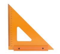 Jenngaoo Règle Triangulaire de Menuisier avec Base, Double Face avec Graduations 18x18cm en Plaque Synthétique Angle Droit 90 Degrés pour Mesurage et Marquage de Travail du Bois