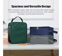 Jenngaoo Sac à Repas Isotherme Réutilisable, Triple Couche en Oxford Renforcé avec Doublure en Film Aluminium, Grande Capacité pour Boîte à Repas, Fruits et Bouteilles, Poche Filet (Gris foncé)