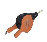 Jenngaoo Soufflet de Cheminée, Grande Buse en Fonte de Ventilateur en Bois avec Sangle de Suspension pour Barbecue, Camping, Cheminée, Barbecue, Extérieur - 17,9 x 7,8 Pouces
