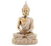 Jenngaoo Statue Bouddha Méditation Or, Figurine Zen 11cm pour Décoration Intérieur, Bureau, Maison ou Autel, Objet Spiritualité et Sérénité