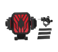 Jenngaoo Support Téléphone Moto Antichoc, Pince de Guidon Réglable 360° Anti-Vibrations pour Smartphones 5,7-7,2 Pouces, Support Universel Robuste pour Moto, Vélo, GPS (Rouge)