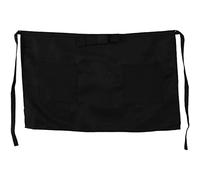 Jenngaoo Tabliers Taille de Restaurant de Cuisine pour Femmes Hommes, Tablier Demi-Court pour Serveuse de Serveur, Poches Profondes pour Tenir (2 Poches)(Noir)