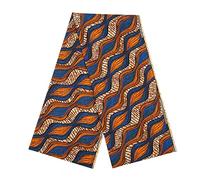 Jenngaoo Tissu Africain Wax 100% Polyester - 6 Yards (5.5mx1.1m) - Motif Géométrique Coloré - Tissu pour Robes Traditionnelles Africaines, Robes de Soirée, Jupe - Lavable en Machine
