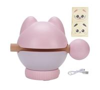 Jenngaoo Veilleuse Chat Mignon Rechargeable, Lampe de Chevet Portable 3 Niveaux de Luminosité pour Décor Chambre à Coucher et Salon (Rose)