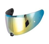 Jenngaoo Visière de Casque Moto, Anti-Rayures et Anti-UV en Polycarbonate, Protection Contre Les Intempéries pour Casques Intégraux I70/I10 (Or)
