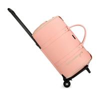 Jenni Bag Sac de voyage 2.0, sac de voyage pliable avec roulettes, cuir synthétique 2 en 1, sac de voyage à suspendre, sac de voyage convertible imperméable, rose, Roller