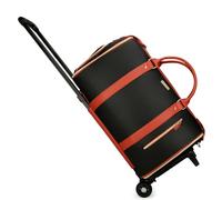 Jenni Bag - Sac de voyage convertible 2 en 1 avec roues amovibles, pliable et imperméable en cuir synthétique pour homme et femme, Noir , Roller