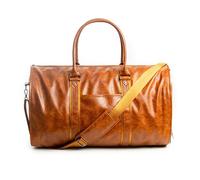 Jenni Bag Sac de voyage, sac de voyage Jenni en cuir synthétique 2 en 1 à suspendre, sacs de voyage de luxe pour vêtements, sacs de voyage convertibles et pliables, marron, Basic