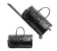 Jenni Bag Sac de voyage, sac de voyage Jenni en cuir synthétique 2 en 1 à suspendre, sacs de voyage de luxe pour vêtements, sacs de voyage convertibles et pliables, Noir , Roller