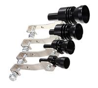 JenNiFer Échappement Noir Faux Turbo Sifflet Pipe Sound Silencieux Blow Off Valve Bov - L