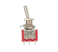 JenNiFer Interrupteur À Bascule Rouge Dpdt on-Off-on 6 Pins 3 Position 5A 120Vac/2A 250Vac